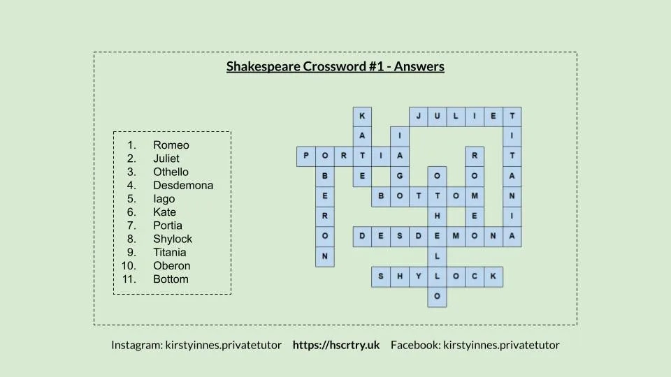 Shakespeare-crossword-1-ans