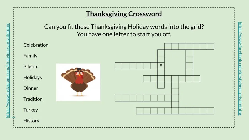 Thanksgiving-Crossword