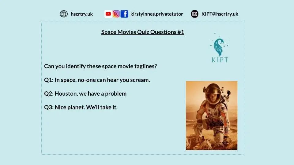 Space movies questions 1