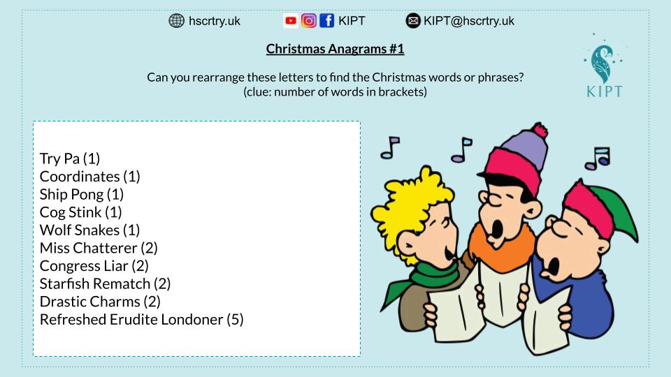 Christmas Anagrams #1