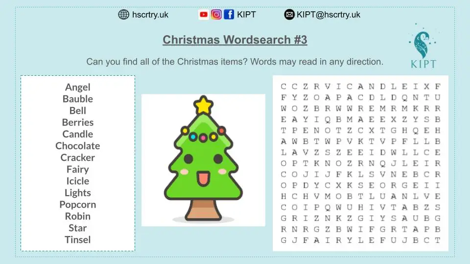 Christmas Wordsearch #3